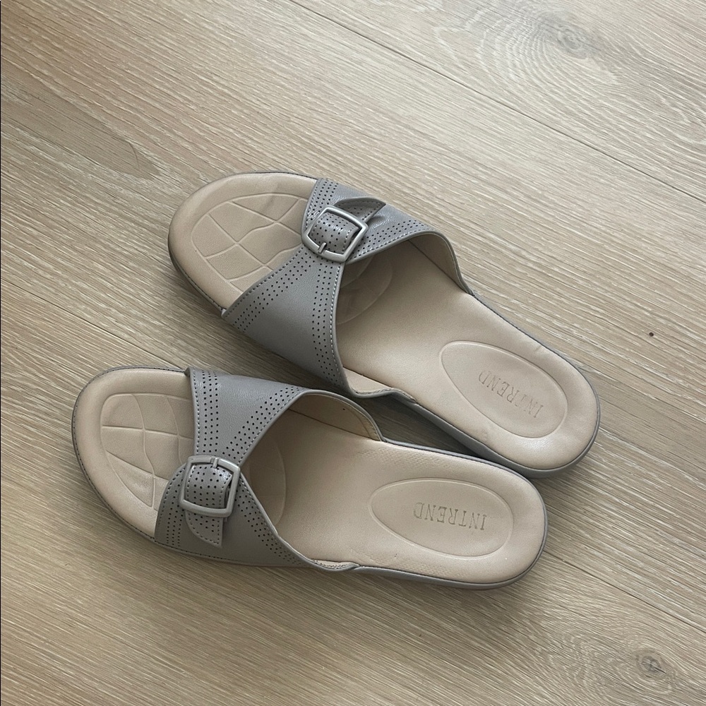 Gray Women's Slide Sandals